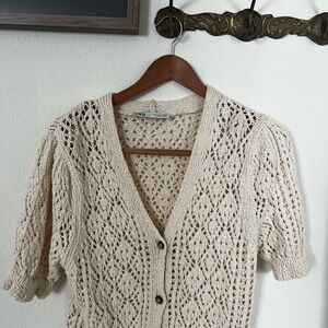 Zara crochet top perfect to wear alone or with a tank under